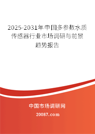 2025-2031年中国多参数水质传感器行业市场调研与前景趋势报告 2025-2031年中国多参数水质传感器行业市场调研与前景趋势报告