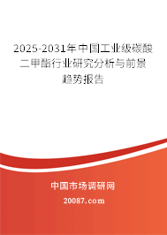 2025-2031年中国工业级碳酸二甲酯行业研究分析与前景趋势报告 2025-2031年中国工业级碳酸二甲酯行业研究分析与前景趋势报告