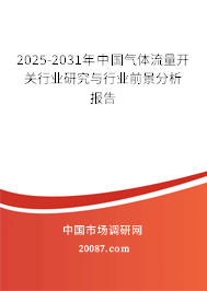 2025-2031年中国气体流量开关行业研究与行业前景分析报告 2025-2031年中国气体流量开关行业研究与行业前景分析报告