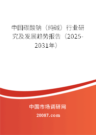 中国碳酸钠（纯碱）行业研究及发展趋势报告（2025-2031年）