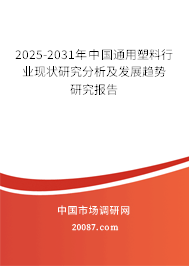 2025-2031年中国通用塑料行业现状研究分析及发展趋势研究报告