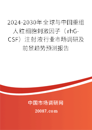 2024-2030年全球与中国重组人粒细胞刺激因子（rhG-CSF）注射液行业市场调研及前景趋势预测报告