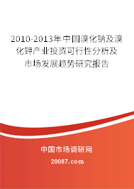 2010-2013年中国溴化钠及溴化钾产业投资可行性分析及市场发展趋势研究报告