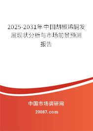 2025-2031年中国胡椒烯酮发展现状分析与市场前景预测报告