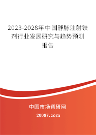 2023-2028年中国静脉注射铁剂行业发展研究与趋势预测报告