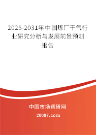 2025-2031年中国炼厂干气行业研究分析与发展前景预测报告