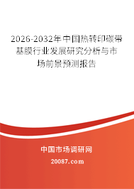 2026-2032年中国热转印碳带基膜行业发展研究分析与市场前景预测报告