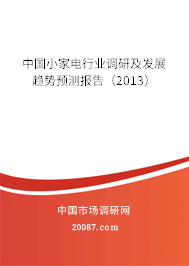 中国小家电行业调研及发展趋势预测报告(2013) 中国小家电行业调研及发展趋势预测报告(2013)