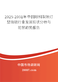 2025-2031年中国眼科裂隙灯显微镜行业发展现状分析与前景趋势报告 2025-2031年中国眼科裂隙灯显微镜行业发展现状分析与前景趋势报告