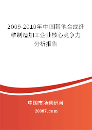 2009-2010年中国其他合成纤维制造加工企业核心竞争力分析报告