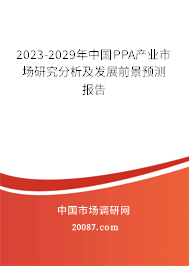 2023-2029年中国PPA产业市场研究分析及发展前景预测报告