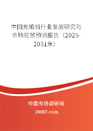 中国充填机行业发展研究与市场前景预测报告（2025-2031年）
