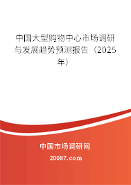 中国大型购物中心市场调研与发展趋势预测报告(2025年) 中国大型购物中心市场调研与发展趋势预测报告(2025年)