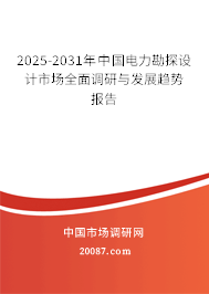 2025-2031年中国电力勘探设计市场全面调研与发展趋势报告 2025-2031年中国电力勘探设计市场全面调研与发展趋势报告