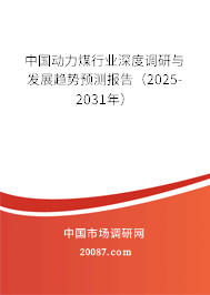 中国动力煤行业深度调研与发展趋势预测报告(2025-2031年) 中国动力煤行业深度调研与发展趋势预测报告(2025-2031年)