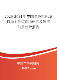 2025-2031年中国防静电PCB自动上板架市场研究及投资前景分析报告