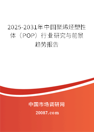 2025-2031年中国聚烯烃塑性体（POP）行业研究与前景趋势报告