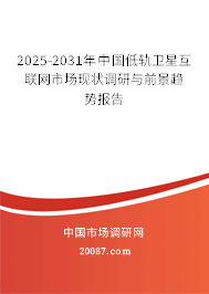 2025-2031年中国低轨卫星互联网市场现状调研与前景趋势报告 2025-2031年中国低轨卫星互联网市场现状调研与前景趋势报告