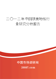 二〇一二年中国铁面地板行业研究分析报告