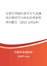 全球与中国负离子空气清净机市场研究分析及前景趋势预测报告（2025-2031年）