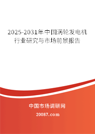 2025-2031年中国涡轮发电机行业研究与市场前景报告