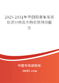 2025-2031年中国载重车发展现状分析及市场前景预测报告