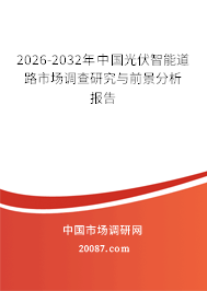 2026-2032年中国光伏智能道路市场调查研究与前景分析报告 2026-2032年中国光伏智能道路市场调查研究与前景分析报告
