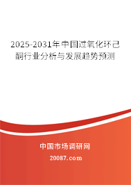 2025-2031年中国过氧化环己酮行业分析与发展趋势预测