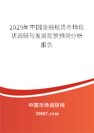 2025年中国金融租赁市场现状调研与发展前景预测分析报告