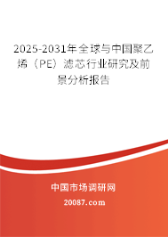 2025-2031年全球与中国聚乙烯(PE)滤芯行业研究及前景分析报告 2025-2031年全球与中国聚乙烯(PE)滤芯行业研究及前景分析报告