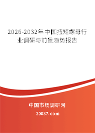 2026-2032年中国扭矩螺母行业调研与前景趋势报告