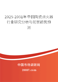 2025-2031年中国陶瓷点火器行业研究分析与前景趋势预测 2025-2031年中国陶瓷点火器行业研究分析与前景趋势预测