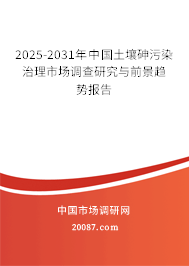 2025-2031年中国土壤砷污染治理市场调查研究与前景趋势报告