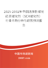 2025-2031年中国选择性催化还原催化剂(SCR催化剂)行业市场分析与趋势预测报告 2025-2031年中国选择性催化还原催化剂(SCR催化剂)行业市场分析与趋势预测报告