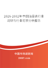 2026-2032年中国油量表行业调研与行业前景分析报告 2026-2032年中国油量表行业调研与行业前景分析报告