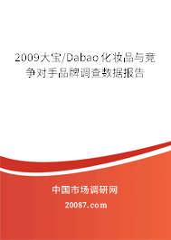 2009大宝/Dabao化妆品与竞争对手品牌调查数据报告