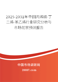 2024-2030年中国丙烯腈-丁二烯-苯乙烯行业研究分析与市场前景预测报告