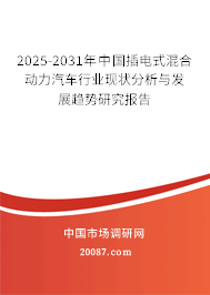 2025-2031年中国插电式混合动力汽车行业现状分析与发展趋势研究报告