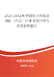 2025-2031年中国电力线载波通信(PLC)行业发展分析与前景趋势报告 2025-2031年中国电力线载波通信(PLC)行业发展分析与前景趋势报告