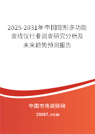 2025-2031年中国钳形多功能查线仪行业调查研究分析及未来趋势预测报告