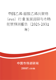 中国乙烯-醋酸乙烯共聚物（eva）行业发展调研与市场前景预测报告（2025-2031年）