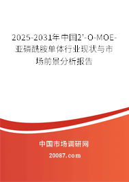 2025-2031年中国2'-O-MOE-亚磷酰胺单体行业现状与市场前景分析报告