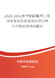 2026-2032年中国超临界二氧化碳发电系统发展现状分析与市场前景预测报告