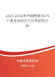 2025-2031年中国地铁Wi-Fi行业发展研究与前景趋势分析