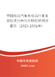 中国电动汽车充电站行业发展现状分析与市场前景预测报告(2025-2031年) 中国电动汽车充电站行业发展现状分析与市场前景预测报告(2025-2031年)