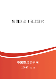 集团企业IT治理研究