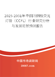 2025-2031年中国冷阴极荧光灯管（CCFL）行业研究分析与发展前景预测报告