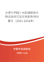 全球与中国十水四硼酸钠市场调查研究及前景趋势预测报告（2025-2031年）