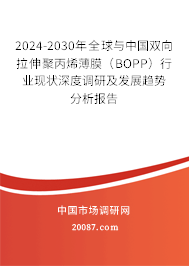 2024-2030年全球与中国双向拉伸聚丙烯薄膜(BOPP)行业现状深度调研及发展趋势分析报告 2024-2030年全球与中国双向拉伸聚丙烯薄膜(BOPP)行业现状深度调研及发展趋势分析报告