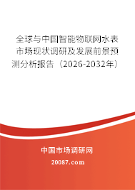 全球与中国智能物联网水表市场现状调研及发展前景预测分析报告（2026-2032年）